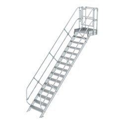 Munk Treppen-Modul Aluminium geriffelt 15 Stufen