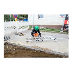 Munk Stufen-Baugrubenleiter 4 Stufen inkl. Handläufe