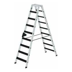 Munk Stufen-Stehleiter beidseitig begehbar mit clip-step relax 2x9 Stufen