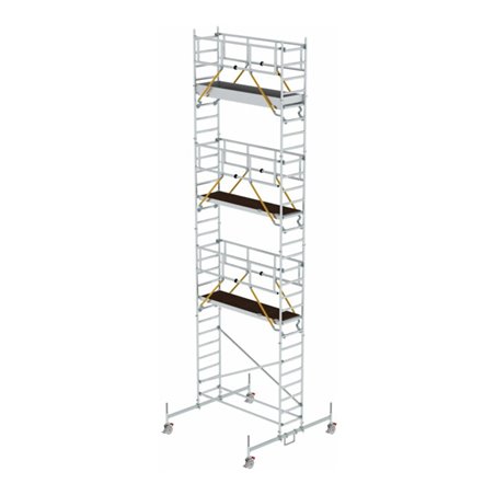 Munk Rollgerüst SG 0,75 x 2,45 m mit Fahrbalken Plattformhöhe 7,74 m