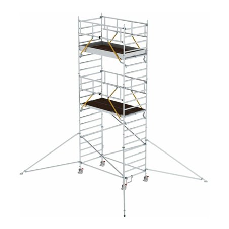 Munk Rollgerüst SG 1,3 5 x 2,45 m mit Ausleger & Doppel-Plattform Plattformhöhe 5,59 m