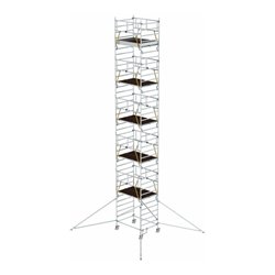 Munk Rollgerüst SG 1,35 x 1,80 m mit Ausleger & Doppel-Plattform Plattformhöhe 10,35 m