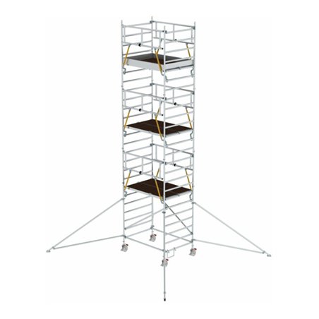 Munk Rollgerüst SG 1,35 x 1,80 m mit Ausleger & Doppel-Plattform Plattformhöhe 6,43 m