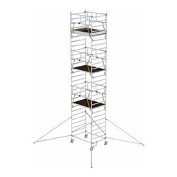 Munk Rollgerüst SG 1,35 x 1,80 m mit Ausleger & Doppel-Plattform Plattformhöhe 7,55 m