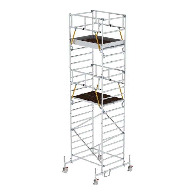 Munk Rollgerüst SG 1,35 x 1,80 m mit Fahrbalken & Doppel-Plattform Plattformhöhe 5,78 m