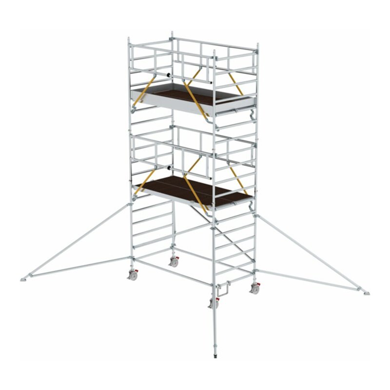 Munk Rollgerüst SG 1,35 x 2,45 m mit Ausleger & Doppel-Plattform Plattformhöhe 4,47 m