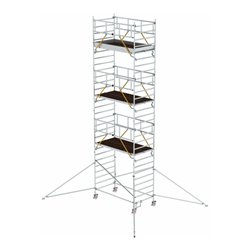 Munk Rollgerüst SG 1,35 x 2,45 m mit Ausleger & Doppel-Plattform Plattformhöhe 7,55 m