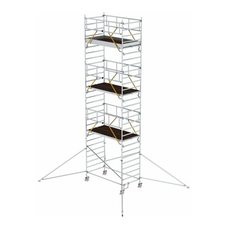 Munk Rollgerüst SG 1,35 x 2,45 m mit Ausleger & Doppel-Plattform Plattformhöhe 7,55 m
