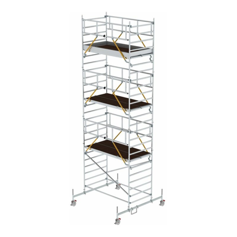 Munk Rollgerüst SG 1,35 x 2,45 m mit Fahrbalken & Doppel-Plattform Plattformhöhe 6,62 m