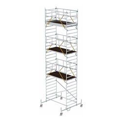 Munk Rollgerüst SG 1,35 x 2,45 m mit Fahrbalken & Doppel-Plattform Plattformhöhe 7,74 m