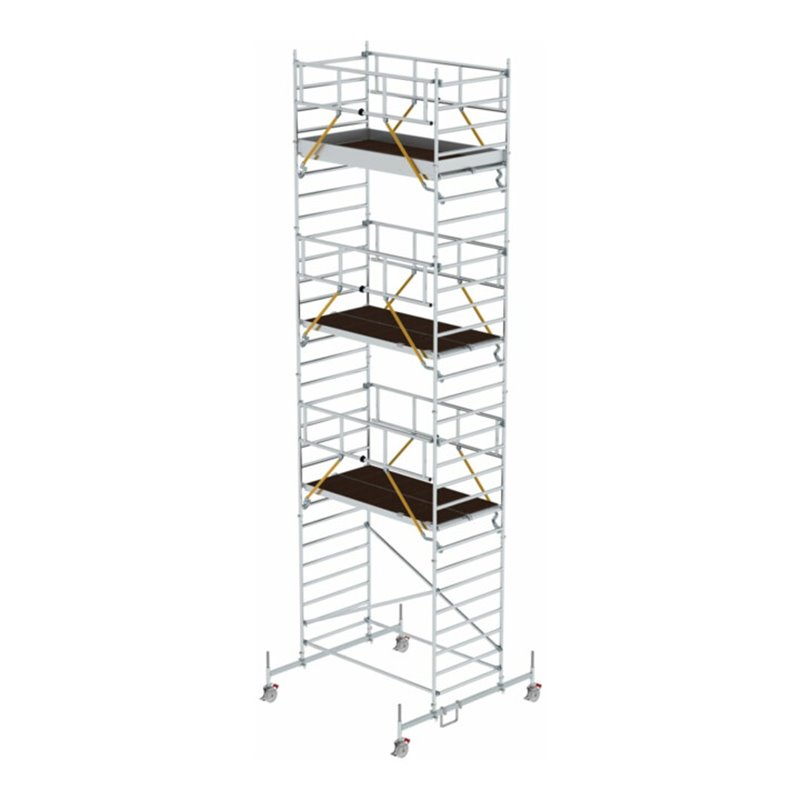 Munk Rollgerüst SG 1,35 x 2,45 m mit Fahrbalken & Doppel-Plattform Plattformhöhe 7,74 m