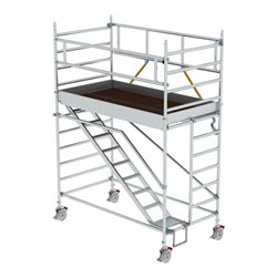 Munk Rollgerüst SG 1,35 x 2,45 m mit Schrägaufstiegen Plattformhöhe 2,51 m
