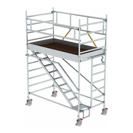 Munk Rollgerüst SG 1,35 x 2,45 m mit Schrägaufstiegen Plattformhöhe 2,51 m