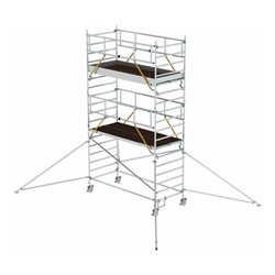 Munk Rollgerüst SG 1,35 x 3,0 m mit Ausleger & Doppel-Plattform Plattformhöhe 4,47 m