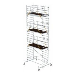 Munk Rollgerüst SG 1,35 x 3,0 m mit Fahrbalken und Doppel-Plattform Plattformhöhe 7,74 m