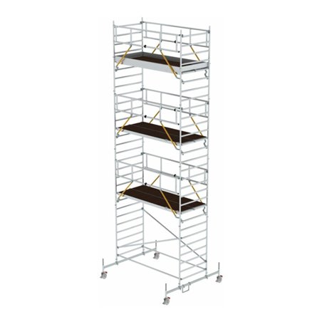 Munk Rollgerüst SG 1,35 x 3,0 m mit Fahrbalken und Doppel-Plattform Plattformhöhe 7,74 m