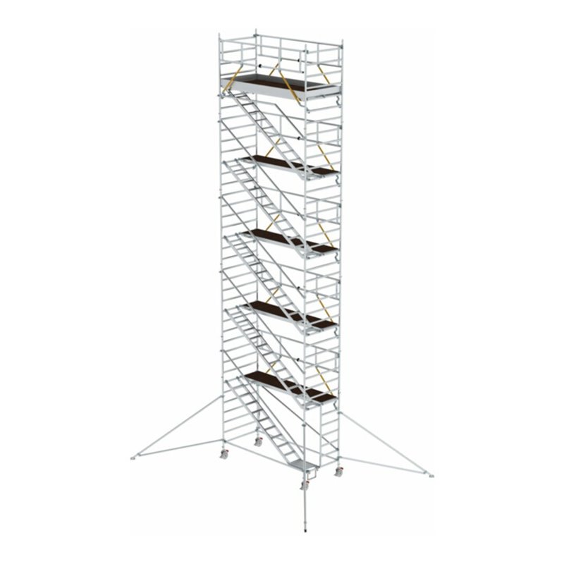 Munk Rollgerüst SG 1,35 x 3,0 m mit Schrägaufstiegen & Ausleger Plattformhöhe 10,35 m