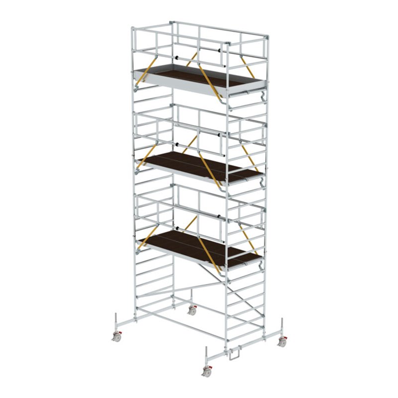 Munk Rollgerüst SG 1,35 x 3,0 m mit Fahrbalken und Doppel-Plattform Plattformhöhe 6,62 m