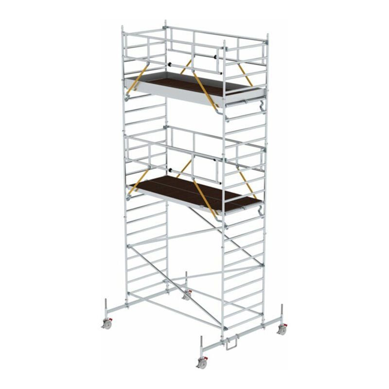 Munk Rollgerüst SG 1,35 x 3,0 m mit Fahrbalken und Doppel-Plattform Plattformhöhe 5,78 m