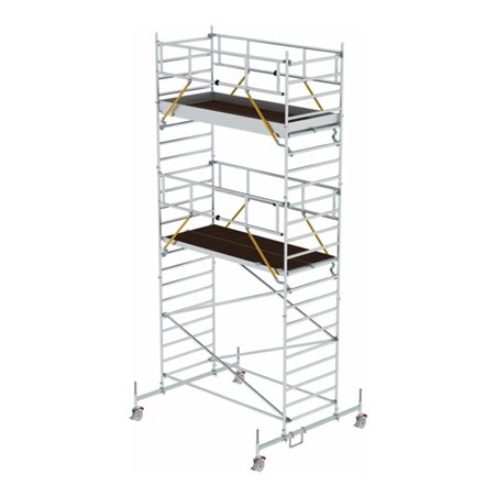 Munk Rollgerüst SG 1,35 x 3,0 m mit Fahrbalken und Doppel-Plattform Plattformhöhe 5,78 m
