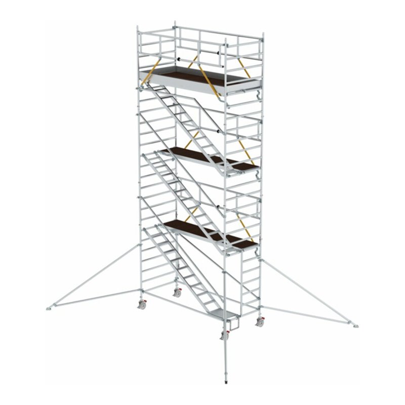 Munk Rollgerüst SG 1,35 x 3,0 m mit Schrägaufstiegen & Ausleger Plattformhöhe 6,43 m
