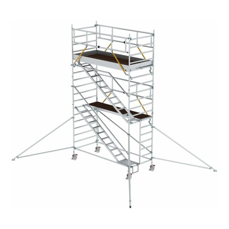 Munk Rollgerüst SG 1,35 x 3,0 m mit Schrägaufstiegen & Ausleger Plattformhöhe 4,47 m