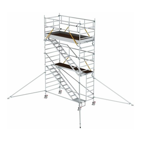 Munk Rollgerüst SG 1,35 x 3,0 m mit Schrägaufstiegen & Ausleger Plattformhöhe 4,47 m