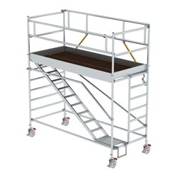 Munk Rollgerüst SG 1,35 x 3,0 m mit Schrägaufstiegen Plattformhöhe 2,51 m