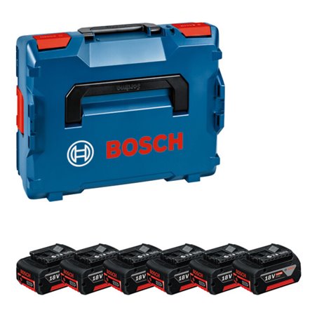 Bosch Akkupack 6x GBA 18V 4,0Ah mit L-BOXX