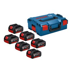Bosch Akkupack 6x GBA 18V 4,0Ah mit L-BOXX