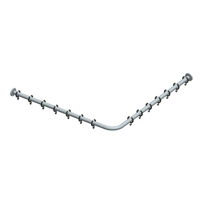 Keuco Brausevorhangstangen-Set Plan verchromt, für Eck-Dusche 120x120cm