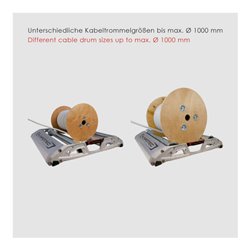 Kabelabroller PRO 530 D.1000mm Trgf.215kg Trommel-B.max.53cm RUNPOTEC