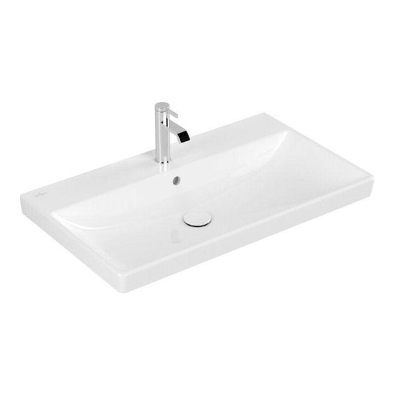 V&B Möbelwaschtisch Avento 80x47cm, Hahnl., m Überlauf, weiß C-plus