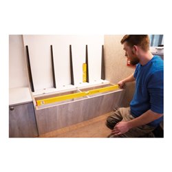 STABILA PRO SET 80 AS, 4-teiliges Wasserwaagen-Set: 120 cm / 60 cm / 30 cm / Tasche, verstärktes Alu-Profil, integrierte Rutsch-