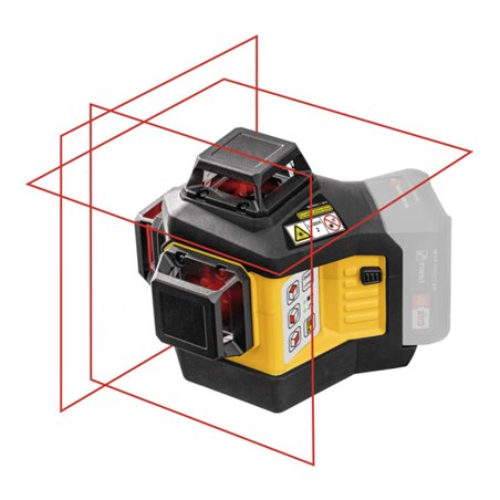 STABILA 12-V-System Kreuzlinienlaser LAX 600, selbstnivellierend, 3x 360° rote Laserlinien, max. Reichweite: 30 m, Tragekoffer, 