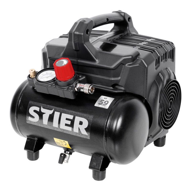 STIER Flüsterkompressor 59 dB(A) 215-8-6, ölfrei