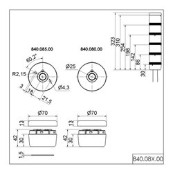 Werma Anschlusselement Rohrmontage 84008000