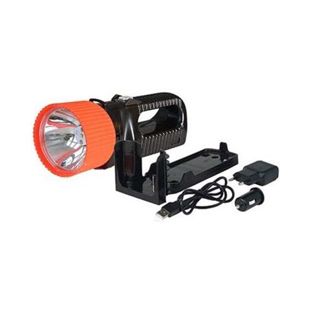 AccuLux LED Fernstrahler 230V/12-24V, sw/rt 442181