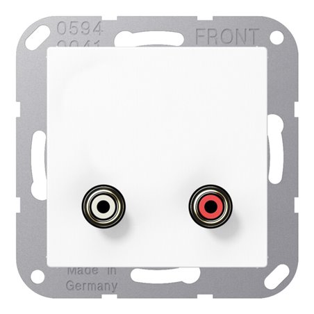 Jung Multimedia-Anschluss aws Cinch/Miniklinke 3,5 MA A 1021 WW