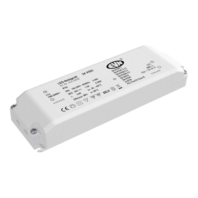 EVN Lichttechnik LED-Netzgerät 24VDC 1-36 Watt SLK 240 36