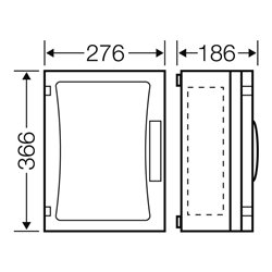 Hensel ENYSTAR-Leergehäuse EB.maße 216x306x136 FP 0241