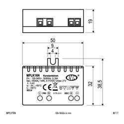 EVN Lichttechnik LED-Netzgerät 350mA 1-6W IP20 MPLK16N
