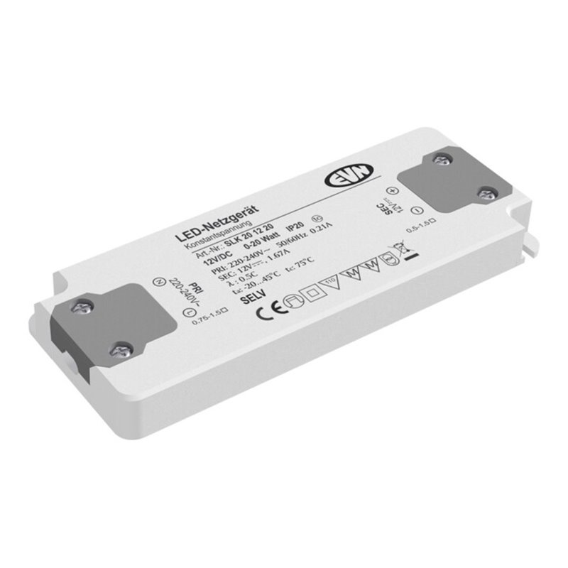 EVN Lichttechnik LED-Netzgerät 12VDC 0-20W IP20 SLK201220