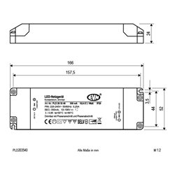 EVN Lichttechnik LED-Netzgerät 350mA 18,6-37,1WIP20 PLD203540