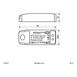 EVN Lichttechnik LED-Netzgerät 350mA 1-12 Watt PLK 112
