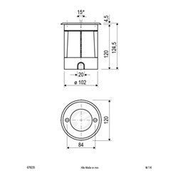 EVN Lichttechnik Bodeneinbauleuchte V2A 230V GU10 35W 679 235