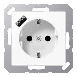 Jung SCHUKO Steckdose mit USB Typ A A1520-18AWW