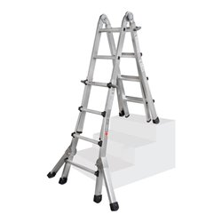 ILLER-LEITER Teleskopleiter Levelmaster 4x6 Spross.+Ausleger 64216