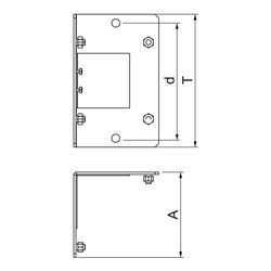 OBO Bettermann Vertr Gegenplatte Inneneck 100x250mm BSKM-GI 1025