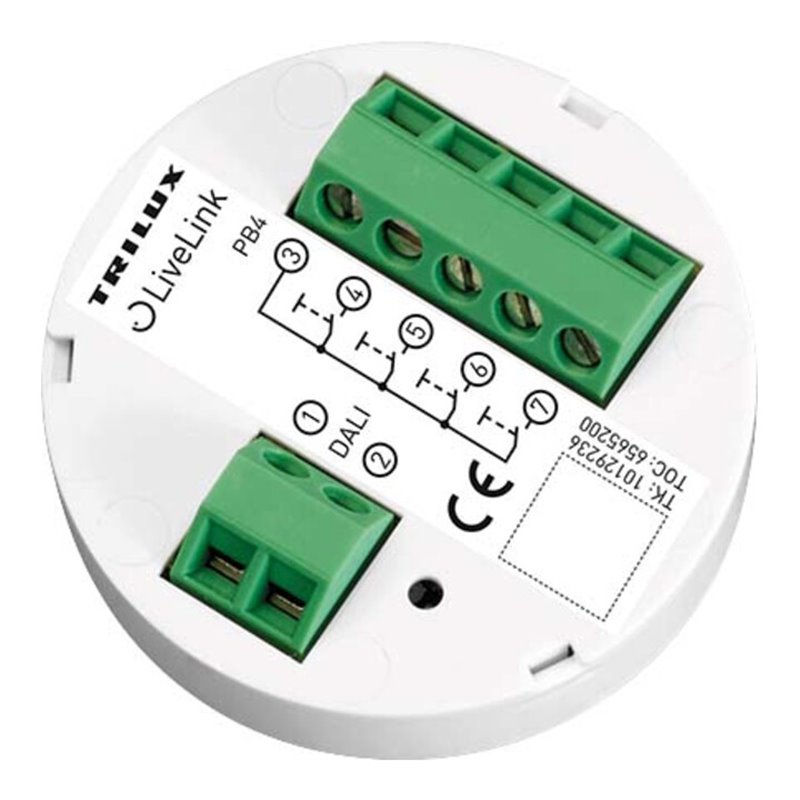 Trilux DALI-Tasterkoppler für 4 Install.Taster LiveLink DALI PB4